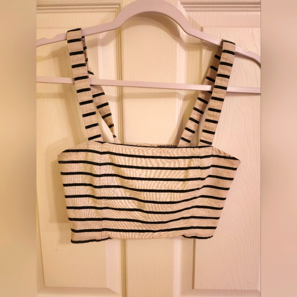 Urban Outfitters Ecote striped bralette crop